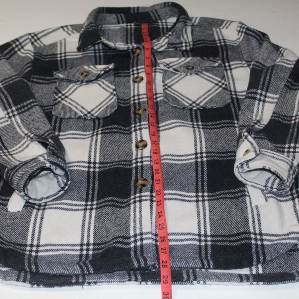 Member's Mark Shacket Plaid Button Down Jacket Fall Size Large - Picture 14 of 16